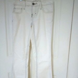 American Eagle White Corduroy Flare Pants Size 0
